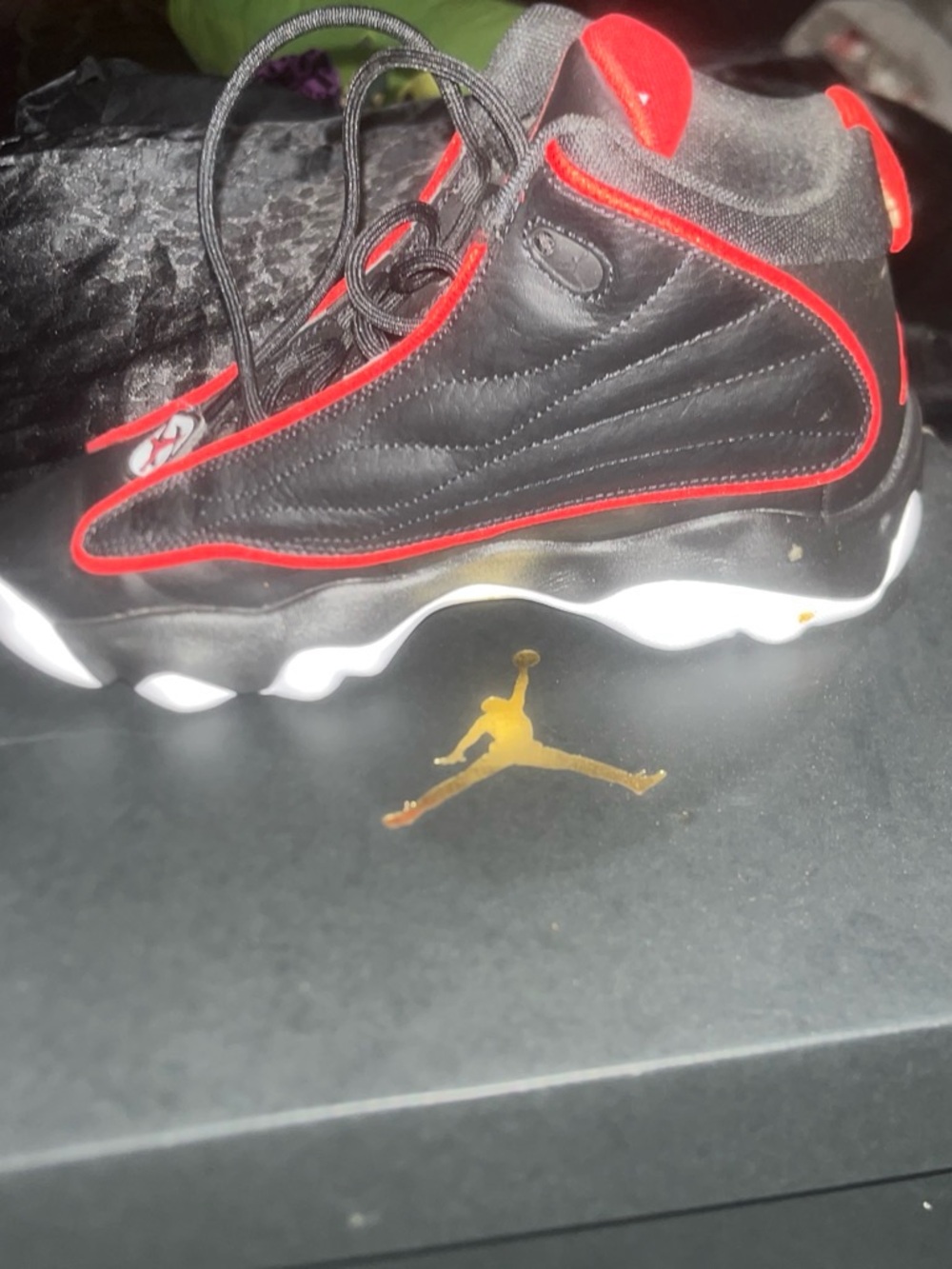 Jordan Kids' Black and Red High-Top Sneakers